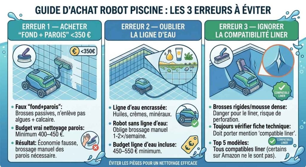 Robot piscine sans fil fond et parois  Top 5 par Prix 2027